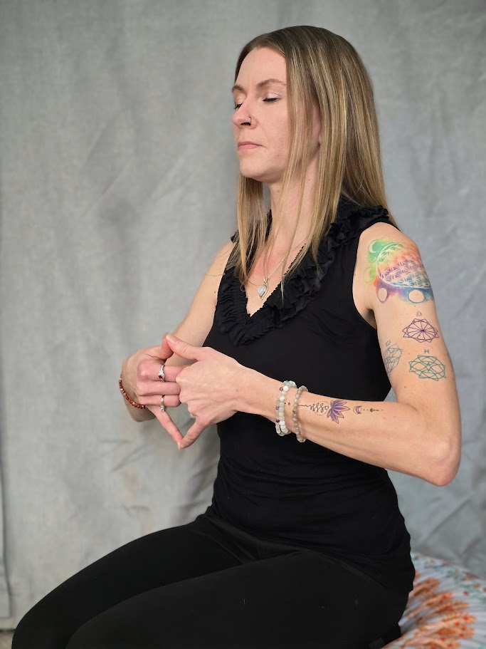 Heidi Kleinschmidt in meditation